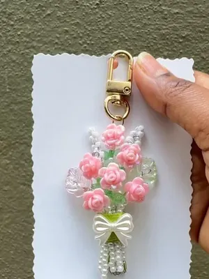 Cherry Blossom Bouquet Charm — handmade by MeShanvi Studio