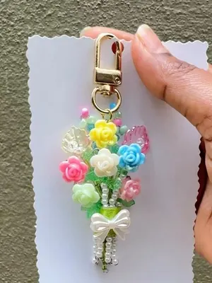 Confetti Bouquet Charm — handmade by MeShanvi Studio